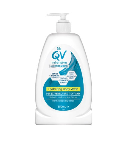 [新舊包裝隨機] QV Intensive With Ceramides – Hydrating Body Wash 醫學修護系列-潔膚露 [醫生推薦] 350ml